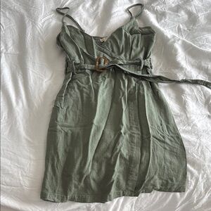 PacSun Olive Green Mini Dress with Belt